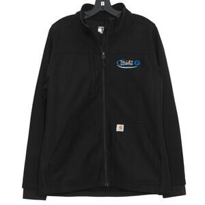 Carhartt Scrub Jacket Fleece Rugged Flex Peak Bonded Workwear Nurse Black Large